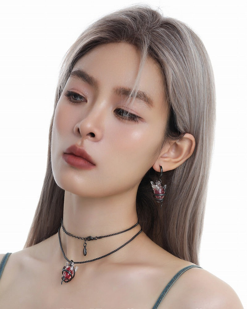 Spirit Heart Snake Earrings