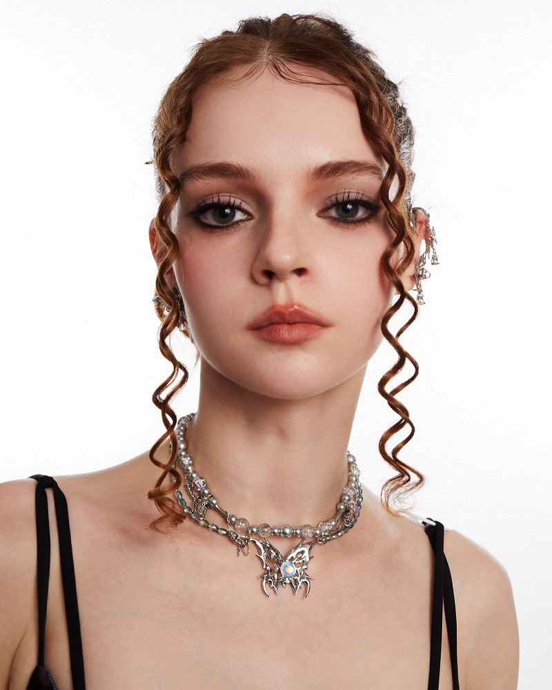 Butterfly Leap Layer Necklace 01