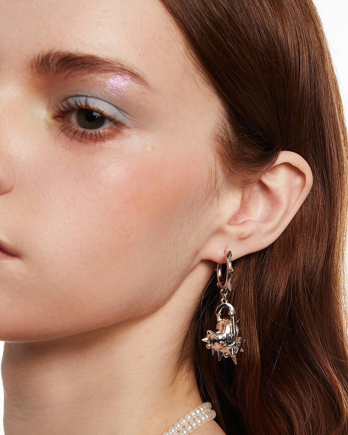 Heart Spike Earrings