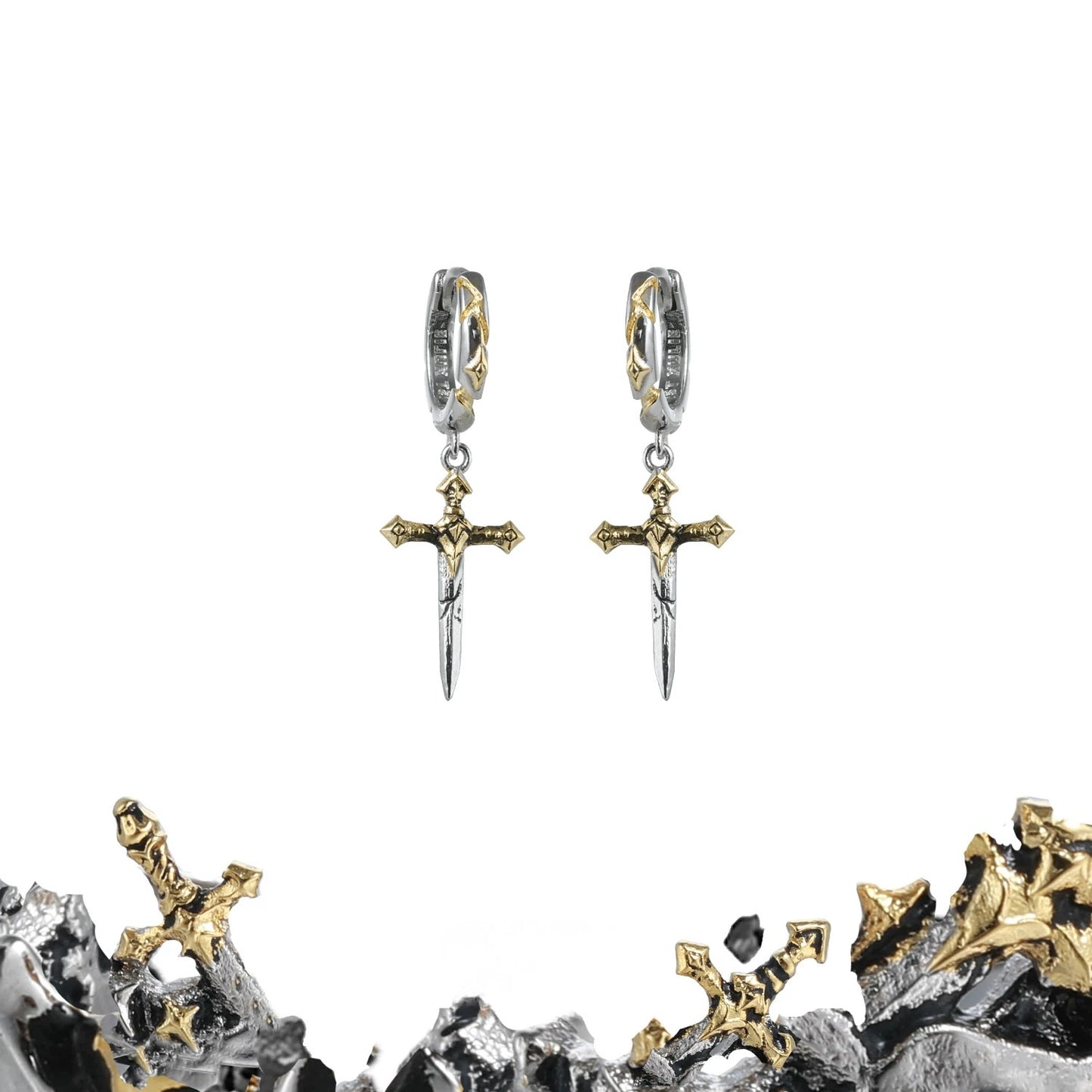 Knight Sword Earrings02