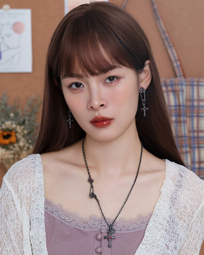 Dark Night Holy Cross Necklace