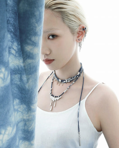 NG ok 1STXULIE 'Miao' braided cord necklace, niche new Chinese design women's necklace, collarbone accessory, necklace