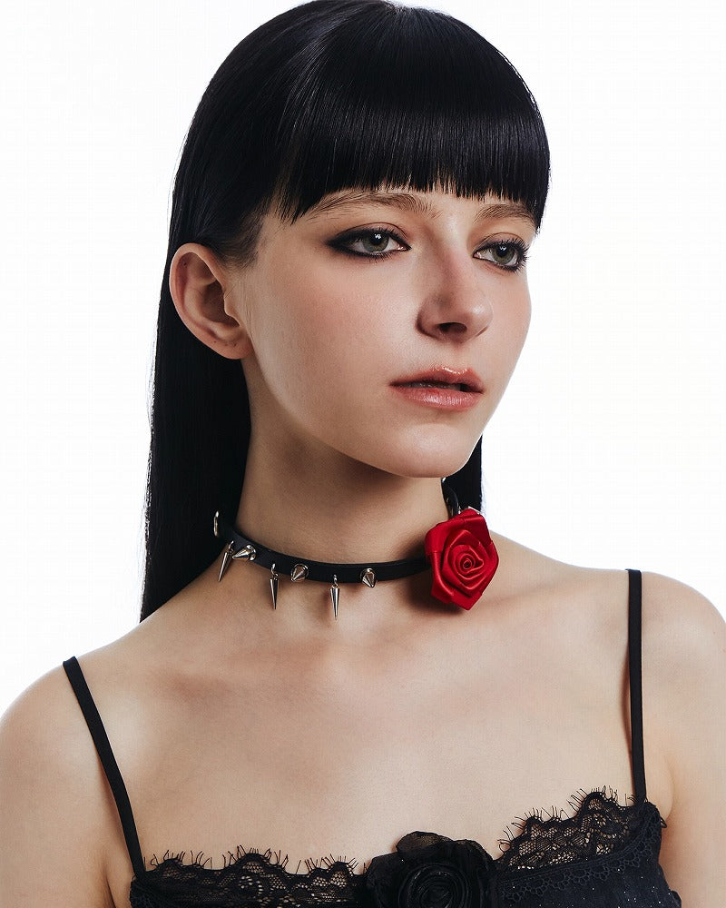 Thorn Rose Red Choker