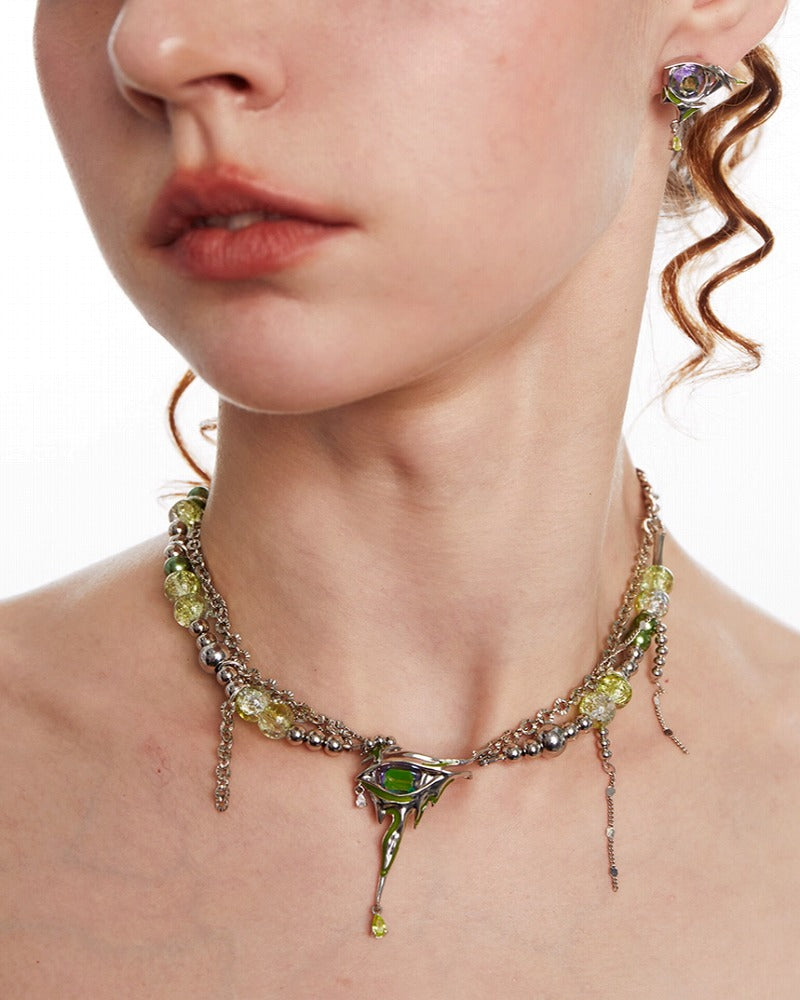 Liao Zhai Green Moonlight Necklace 02