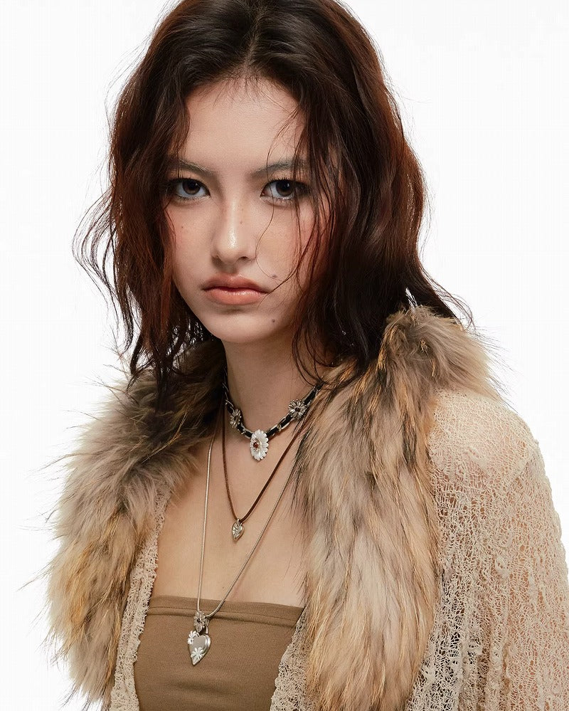 Daisy In the Heart Layer Necklace