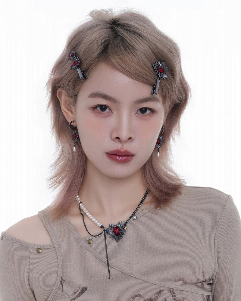 Dark Thorn Heart Necklace