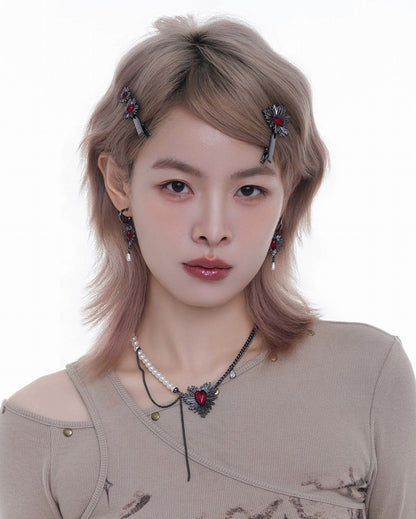 Dark Thorn Heart Necklace