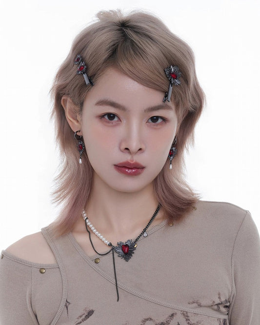 Dark Thorn Heart Necklace