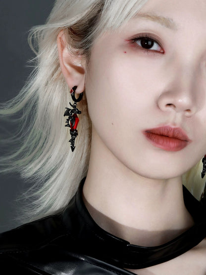 Flame Hell Dragon Earrings02