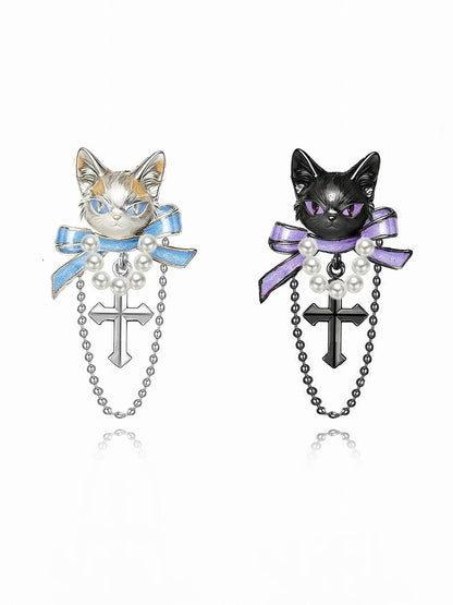 Meow Egyptian Pharaoh Cat Earrings 01