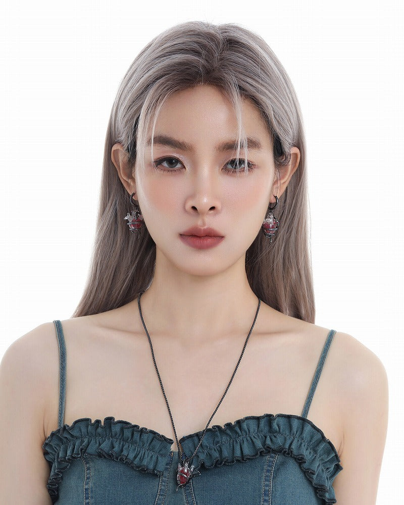 Spirit Heart Snake Earrings