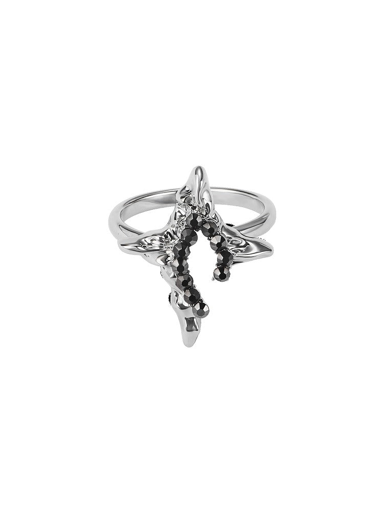 Aurora Four-Pointed Star Ring
