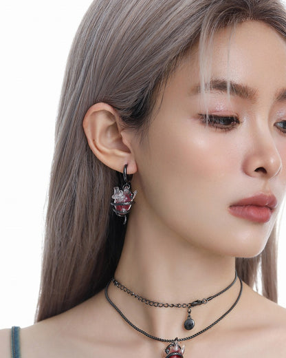 Spirit Heart Snake Earrings