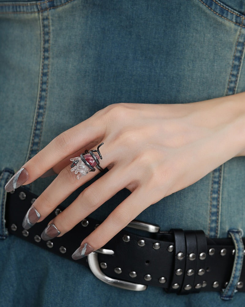 Spirit Heart Snake Ring