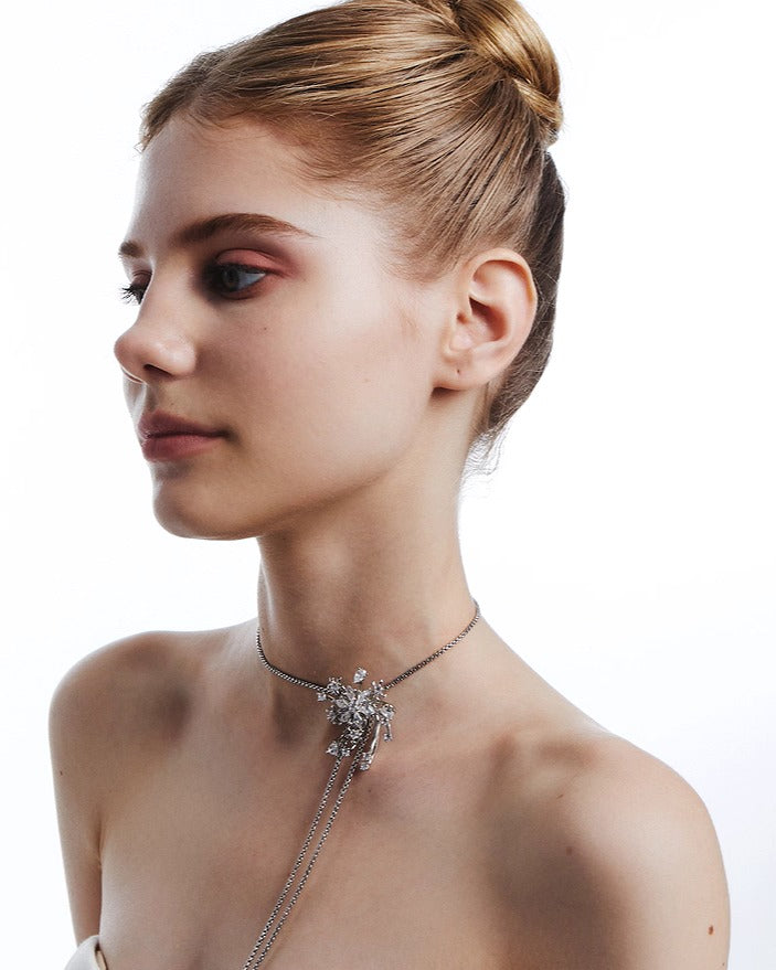 Winter Love Song Snowflake Necklace 03