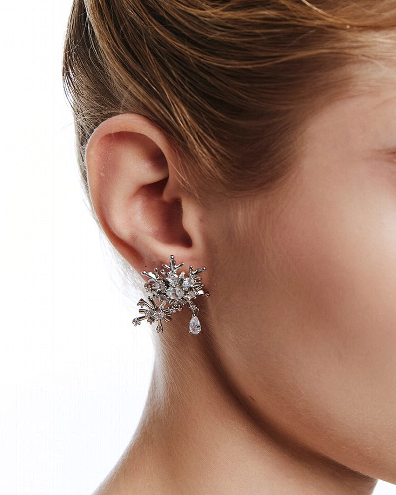 Winter Love Song Snowflake Earrings