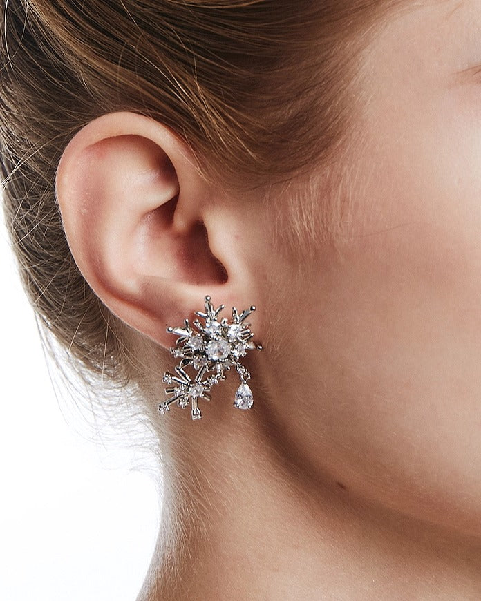 Winter Love Song Snowflake Earrings