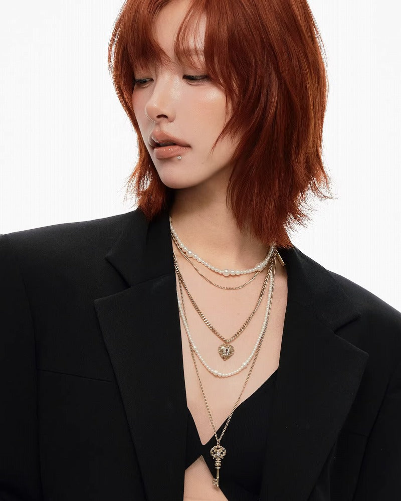 Locked Heart's Whisper Layer Necklace