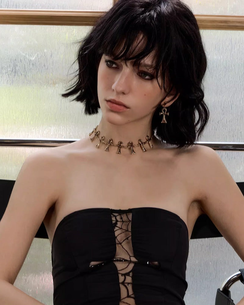 Key of Life Cross Choker 01