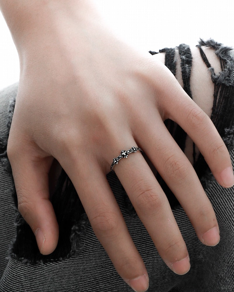 Distressed Iris Open Ring