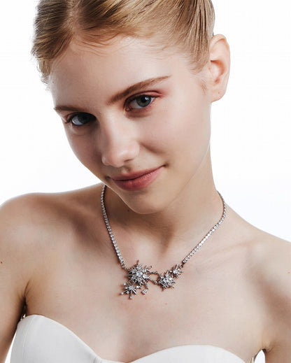 Winter Love Song Snowflake Necklace 02