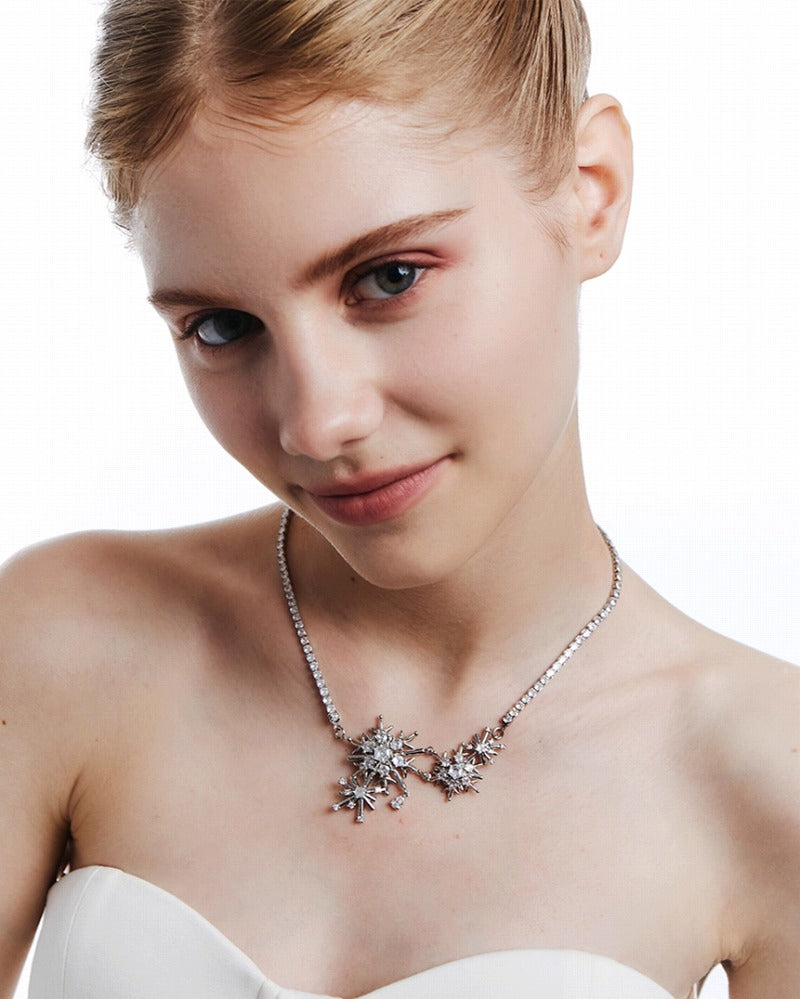 Winter Love Song Snowflake Necklace 02