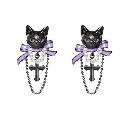 Meow Egyptian Pharaoh Cat Earrings 01
