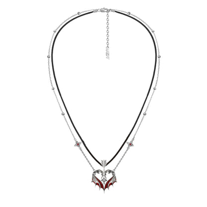 Basic Angel & Devil Wing Heart Necklace