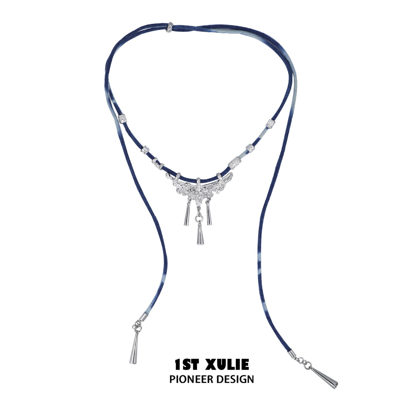 NG ok 1STXULIE 'Miao' braided cord necklace, niche new Chinese design women's necklace, collarbone accessory, necklace