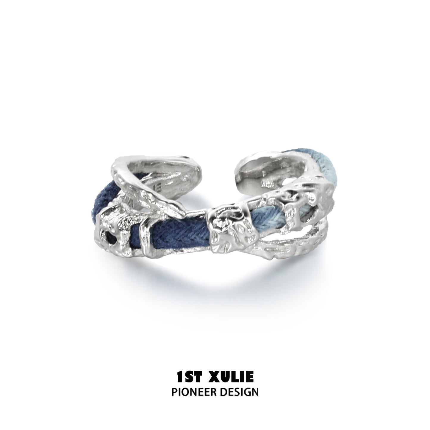 NG 1STXULIE "Miao" sterling silver ring, niche design new Chinese Miao women's jewelry, 925 open index finger ring