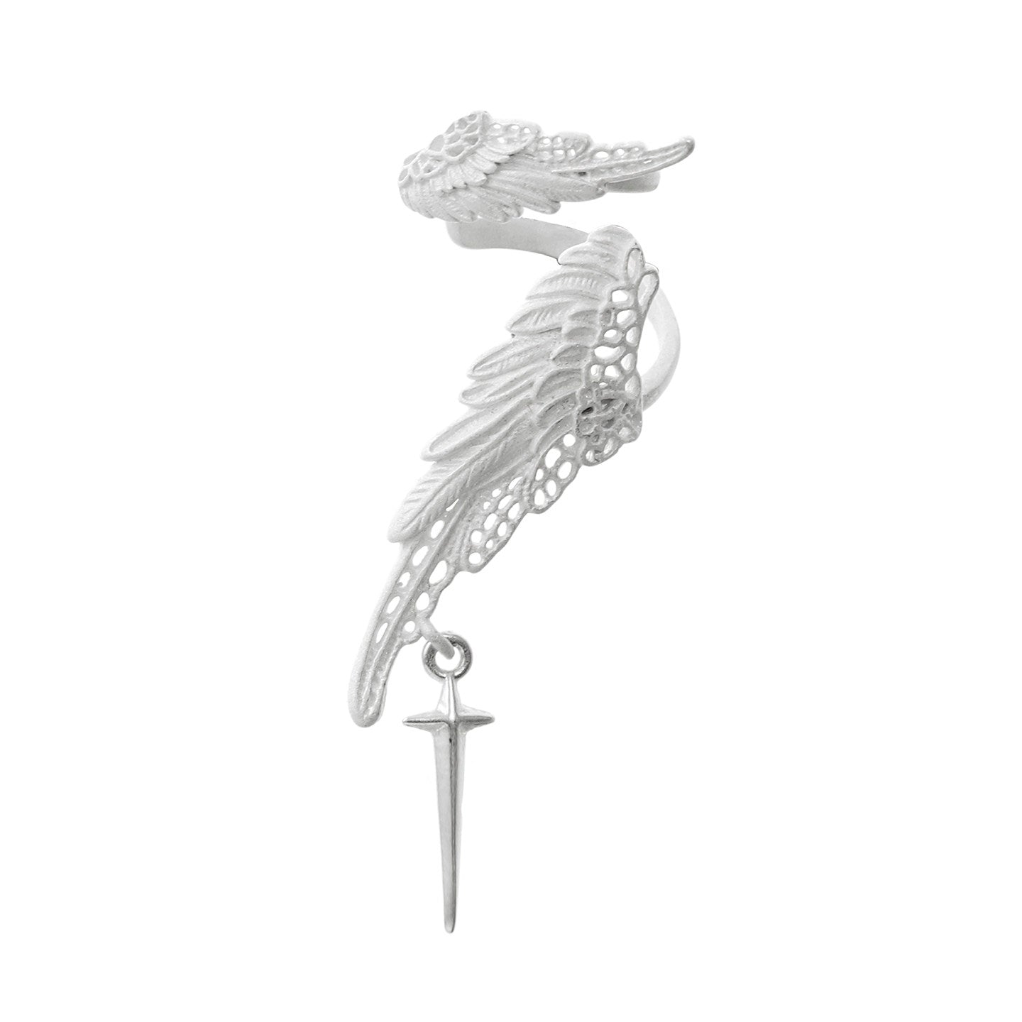 Basic Angel Wing Feather Asymmetrical Earrings