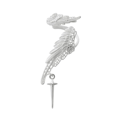Basic Angel Wing Feather Asymmetrical Earrings