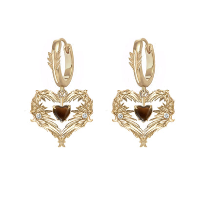 Basic Angel & Devil Wing Heart Earrings