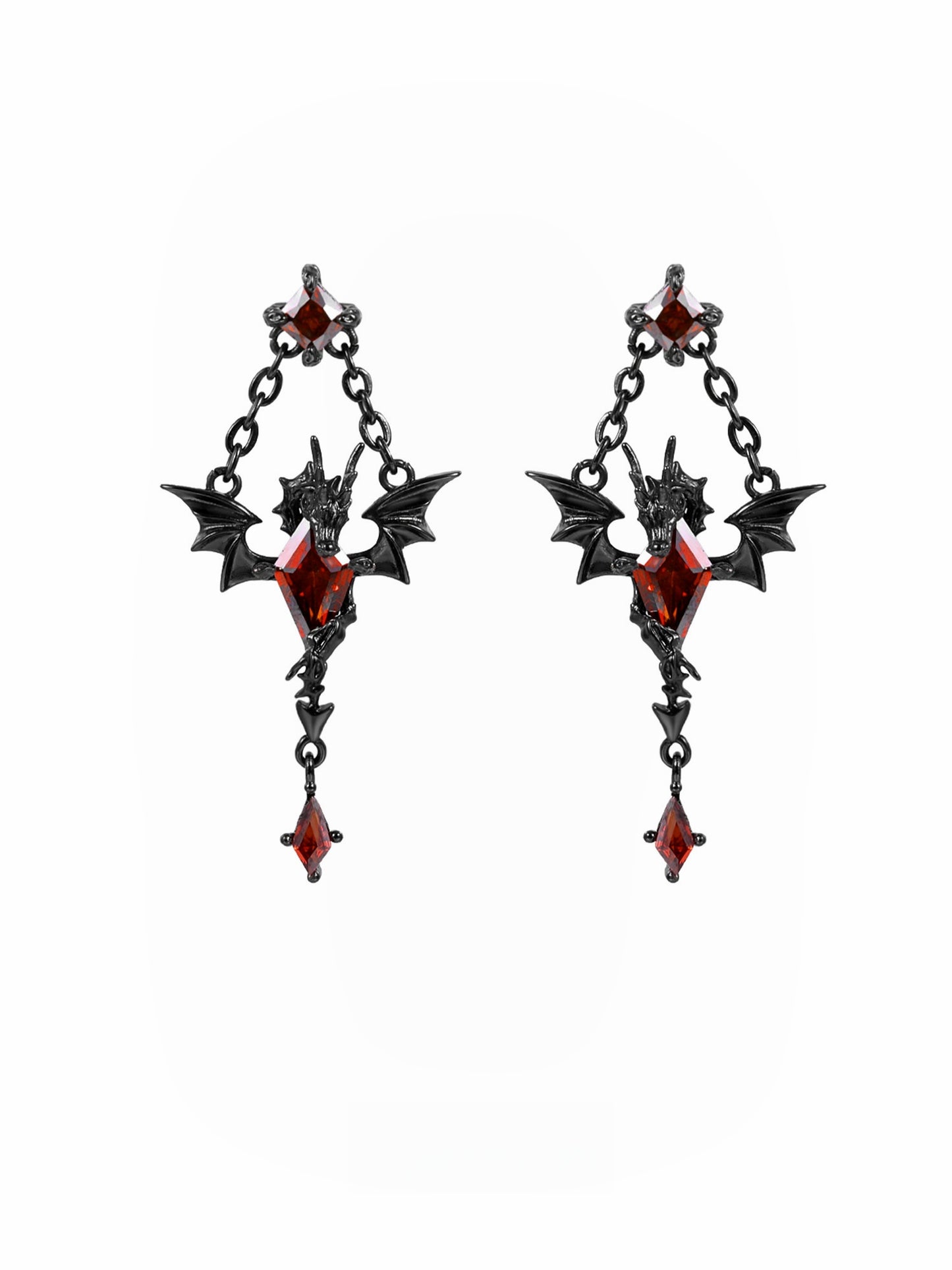 Flame Hell Dragon Earrings01