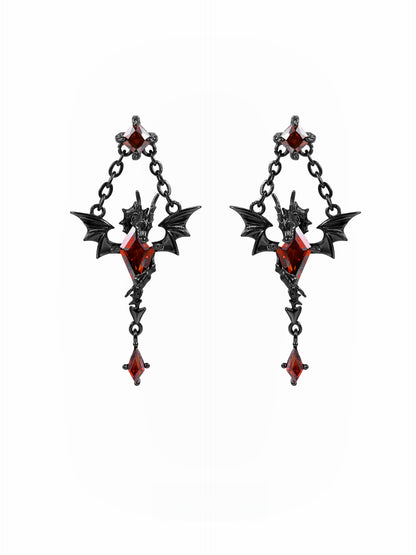 Flame Hell Dragon Earrings01